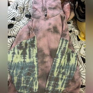 New Girl Order tie dyed glitter graphic hoodie